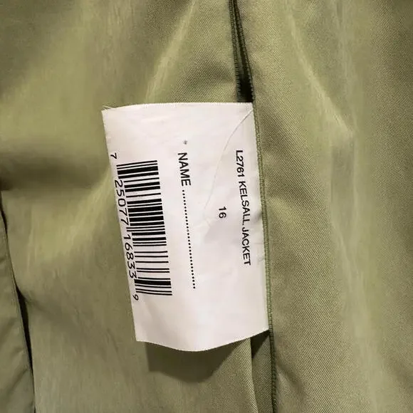 Vintage Barbour Kelsall Jacket Green Women’s Size 12 Medium Pockets PVC L2761 - Picture 8 of 15